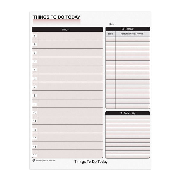 PUKKA THINGS TO DO TODAY NOTE PAD 50 SHEETS 2/PK. MU8171